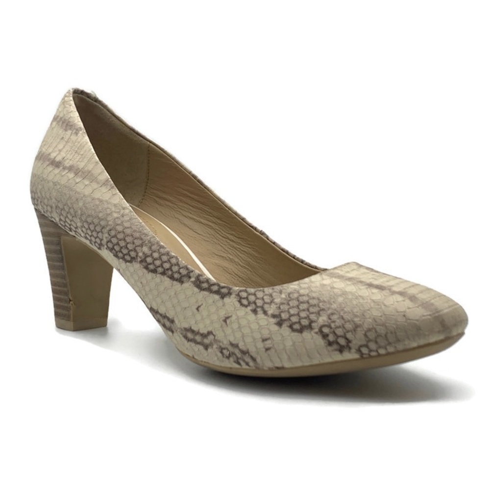 Geox Respira ‘Marie Claire Pump’ Grey Snake Leather Pumps